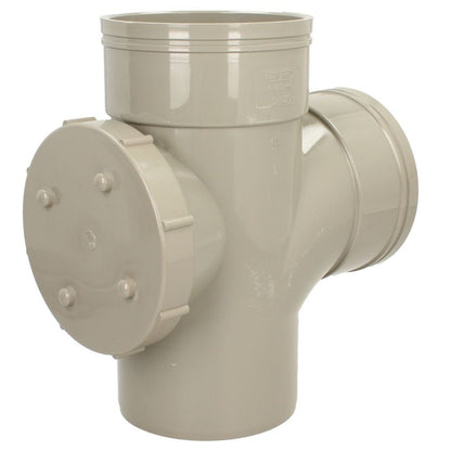 Davant 110mm Solvent Weld Soil 92 Degree Double Socket Access Branch Tee - JJ Building Materials