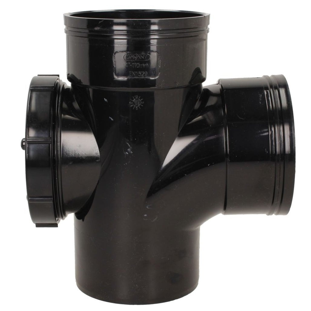 Davant 110mm Solvent Weld Soil 92 Degree Double Socket Access Branch Tee - JJ Building Materials