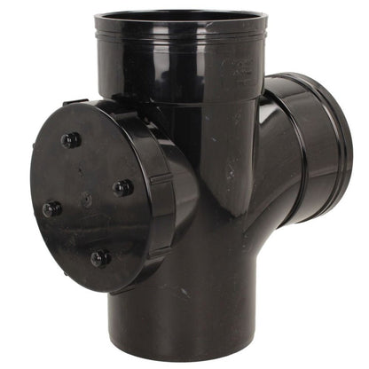 Davant 110mm Solvent Weld Soil 92 Degree Double Socket Access Branch Tee - JJ Building Materials