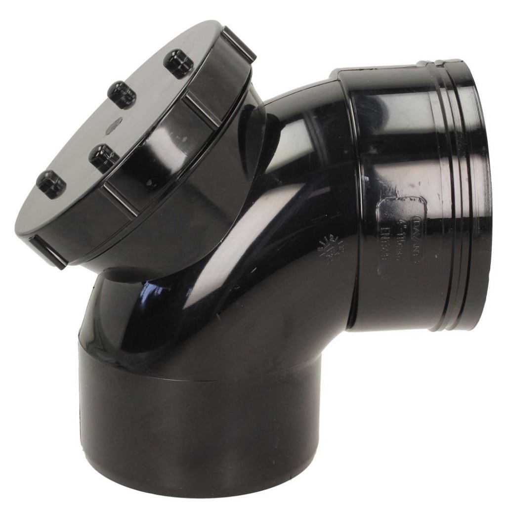 Davant 110mm Solvent Weld Soil 92 Degree Single Socket Access Bend - JJ Building Materials