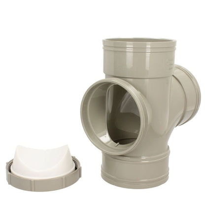 Davant 110mm Solvent Weld Soil 92 Degree Triple Socket Access Branch Tee - JJ Building Materials
