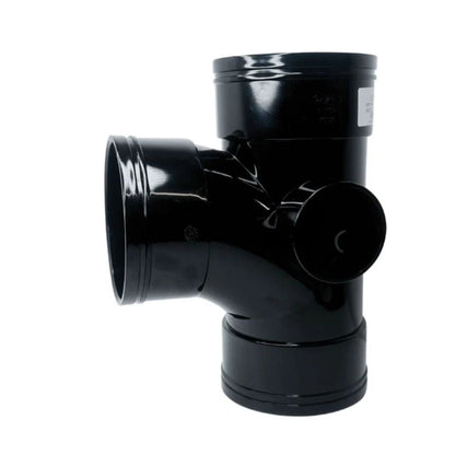 Davant 110mm Solvent Weld Soil 92 Degree Triple Socket Branch Tee c/w Boss - JJ Building Materials