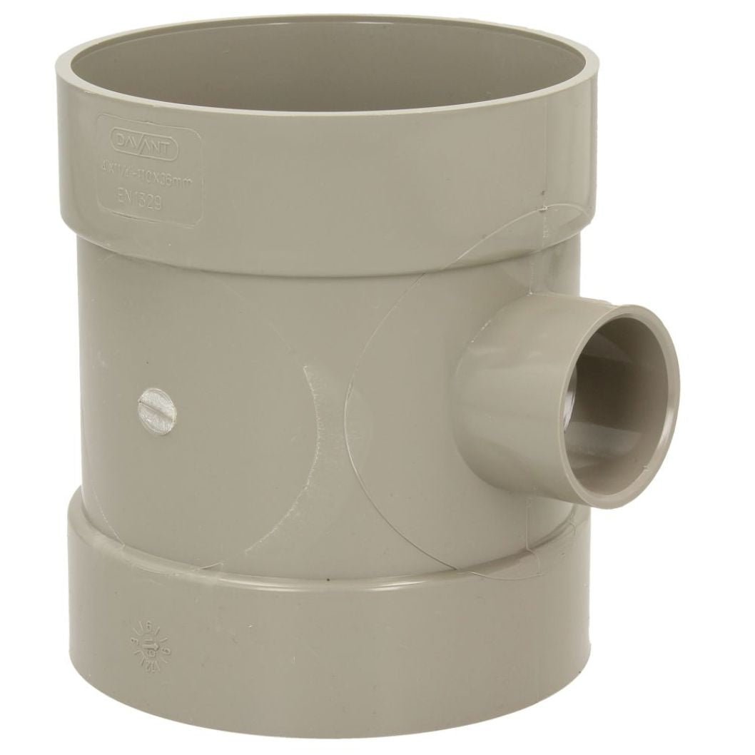 Davant 110mm x 32mm Solvent Weld Soil Double Socket Boss Connector - JJ Building Materials
