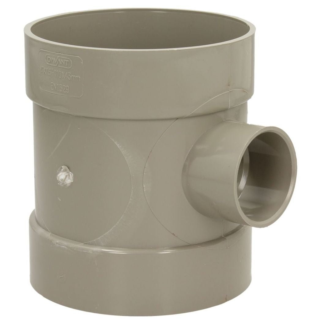 Davant 110mm x 40mm Solvent Weld Soil Double Socket Boss Connector - JJ Building Materials