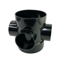 Davant 110mm x 63mm Solvent Weld Black Soil Double Socket Short Boss Pipe Connector - JJ Building Materials