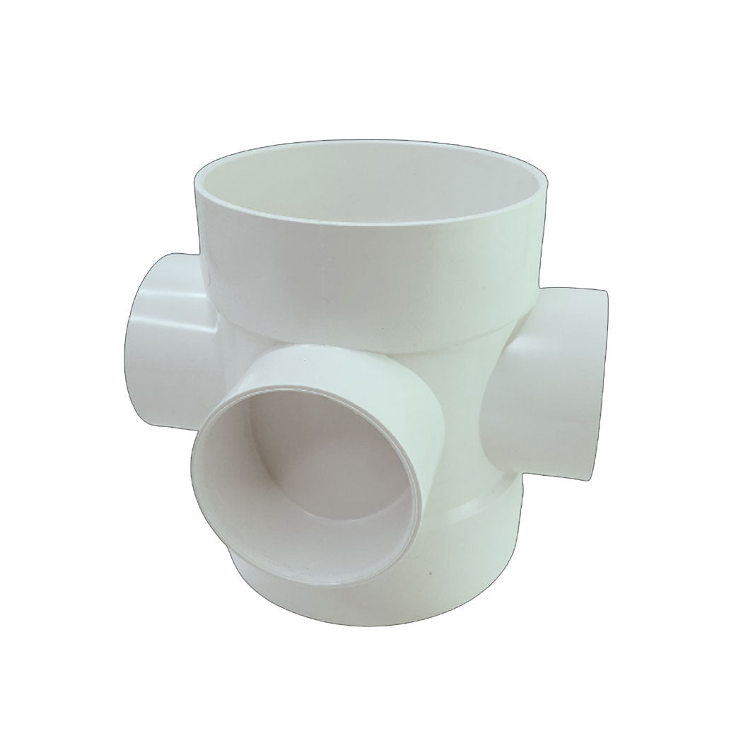 Davant 110mm x 63mm Solvent Weld Black Soil Double Socket Short Boss Pipe Connector - JJ Building Materials