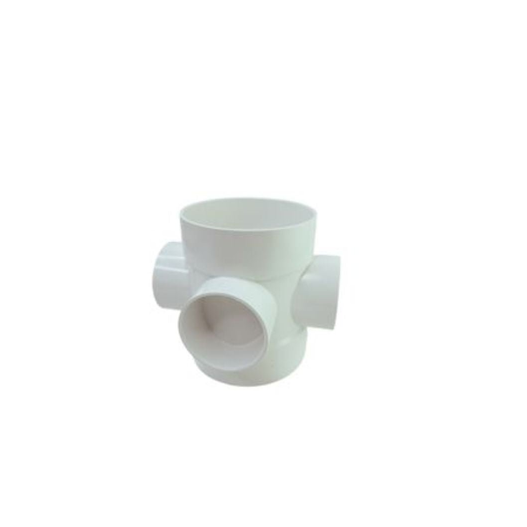 Davant 110mm x 63mm Solvent Weld Black Soil Double Socket Short Boss Pipe Connector - JJ Building Materials