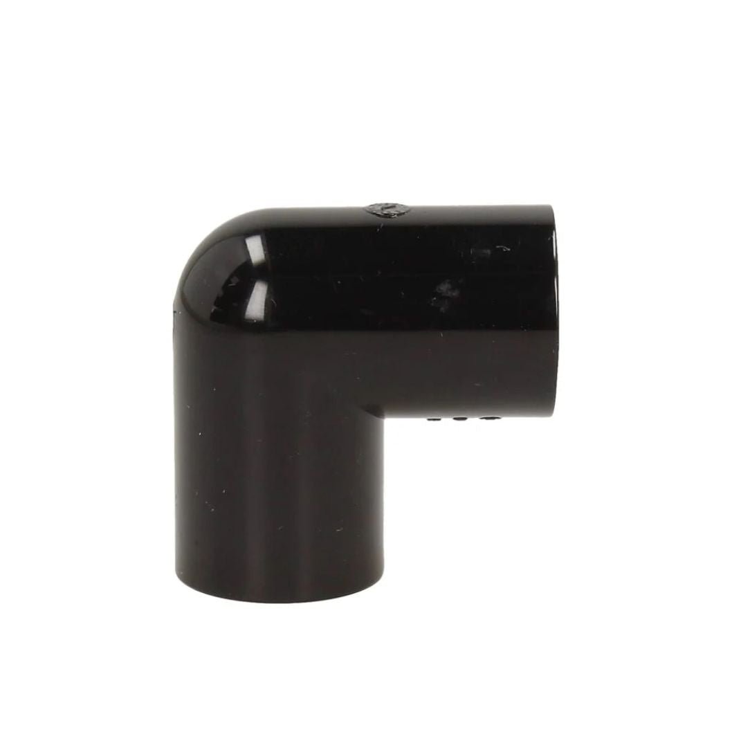 Davant 21.5mm Black Solvent Overflow 90 Degree Elbow - JJ Building Materials