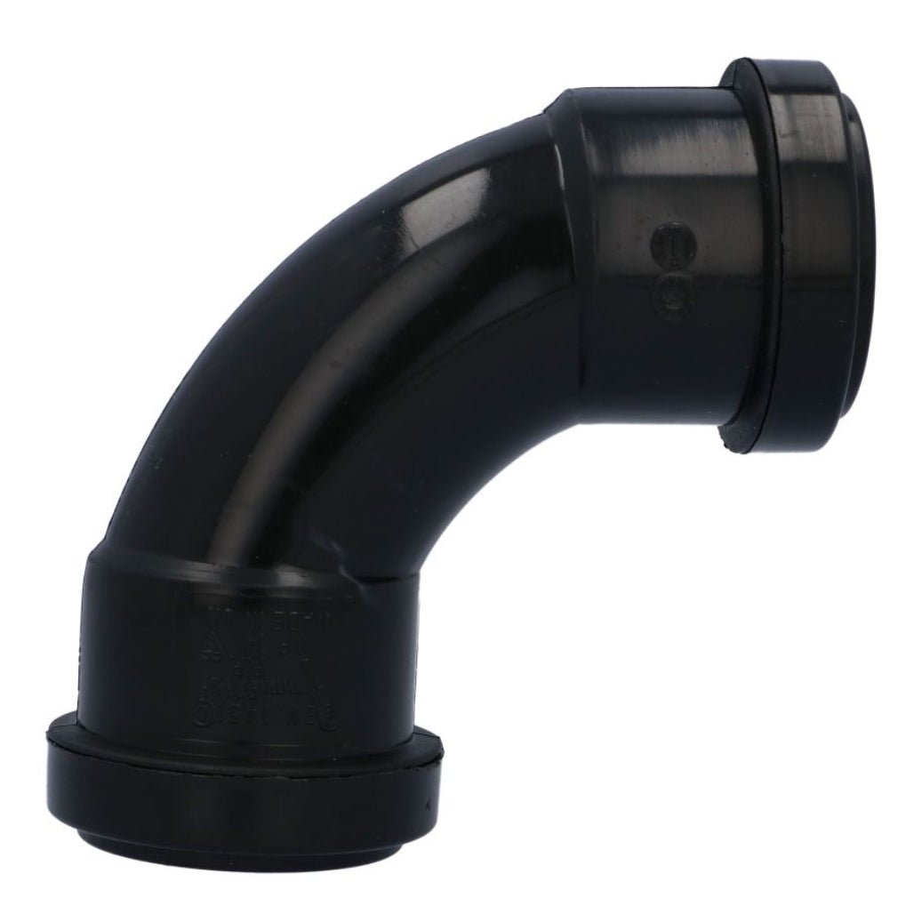 Davant 40mm Black Push - Fit Waste Swept Bend - JJ Building Materials