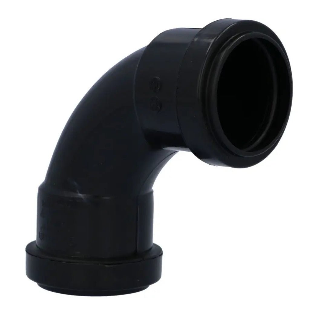Davant 40mm Black Push - Fit Waste Swept Bend - JJ Building Materials