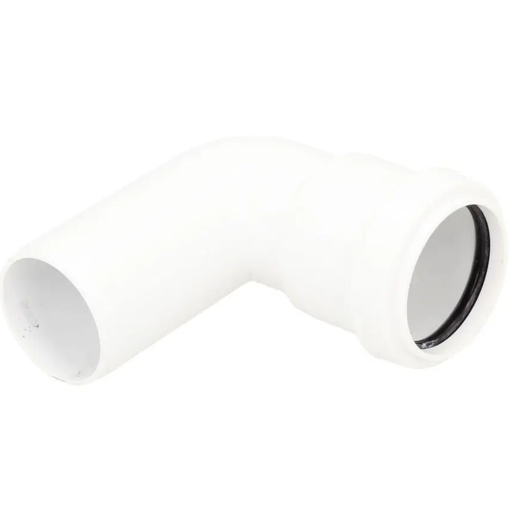 Davant 40mm White Push - Fit Waste 90 Degree Swivel Bend - JJ Building Materials