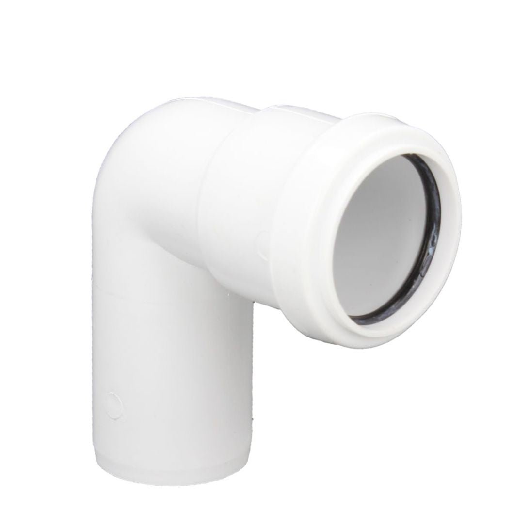Davant 40mm White Push-Fit Waste 90 Degree Swivel Bend - JJ Building Materials