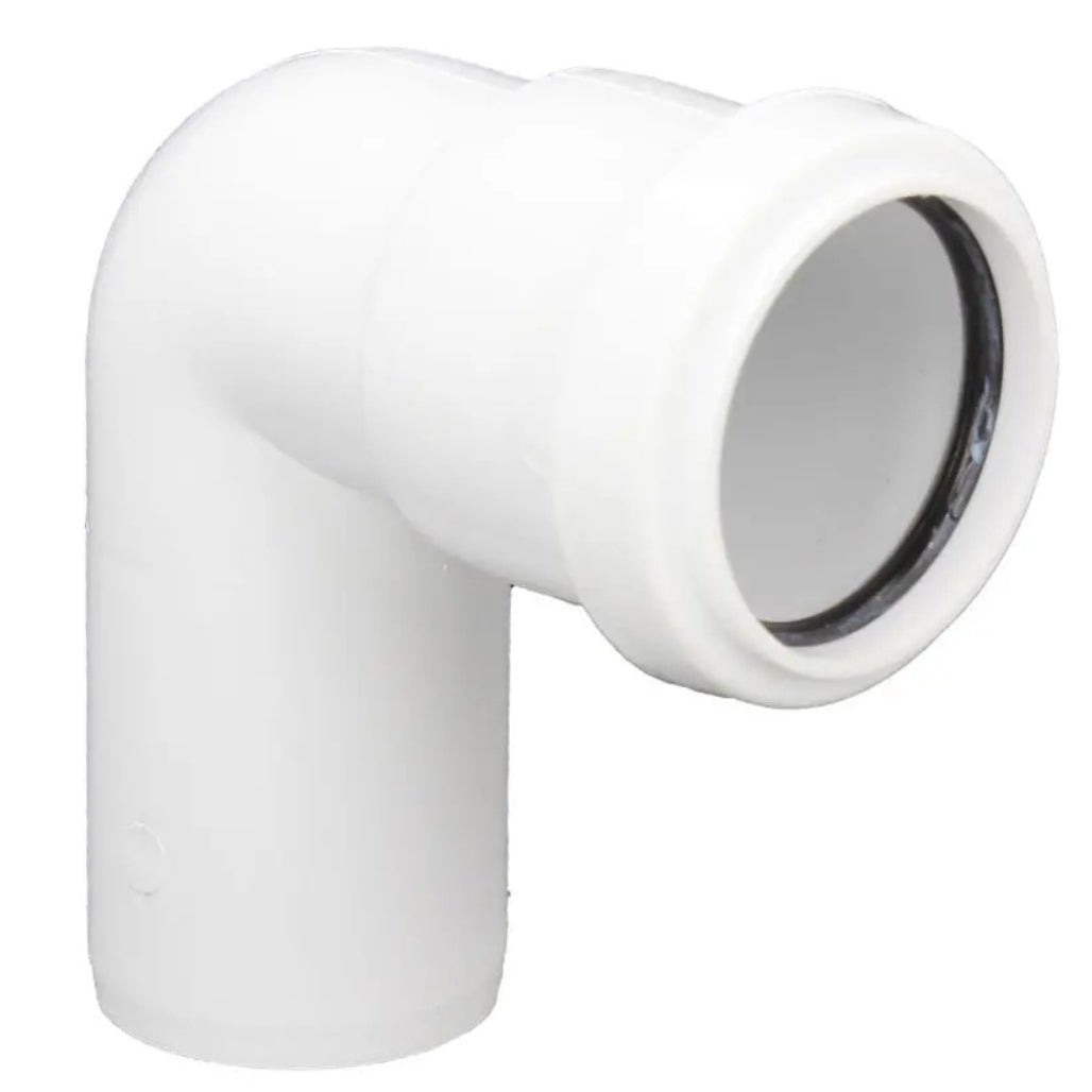 Davant 40mm White Push - Fit Waste 90 Degree Swivel Bend - JJ Building Materials