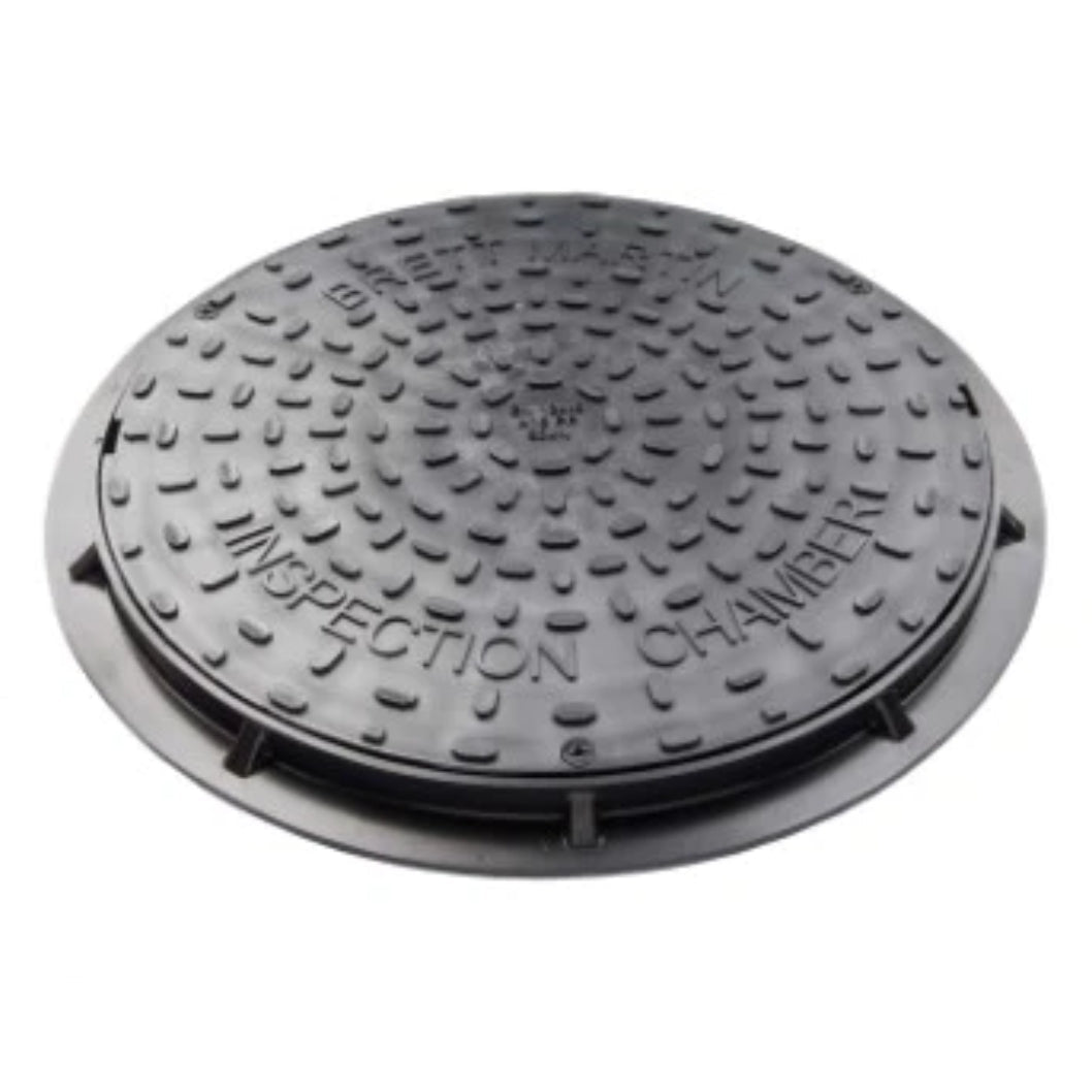 Davant Plastic Manhole Cover 1.5 Tonne C/W Mini Riser - JJ Building Materials