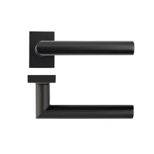 Deanta Ares Matt Black Urban Handle Rectangle Rose - JJ Building Materials