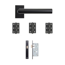 Deanta Ares Urban Latch Kit | 76x50x2mm Hinges Matt Black Finish - JJ Building Materials