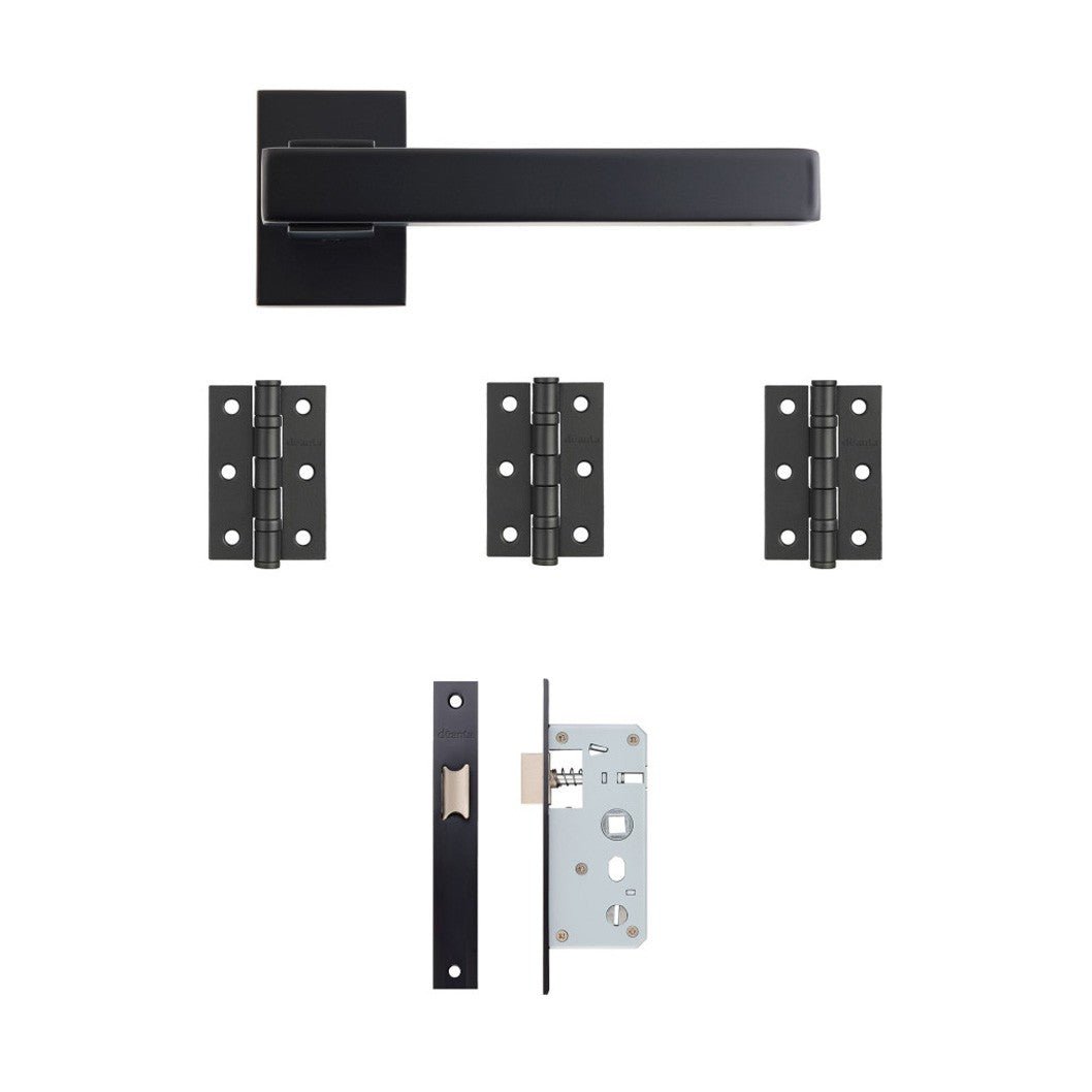 Deanta Argo Urban Latch Kit | 76x50x2mm Hinges - JJ Building Materials