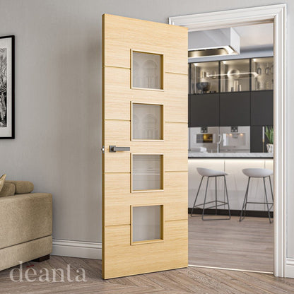 Deanta Augusta Prefinished Oak Glazed FSC Internal Door - JJ Building Materials