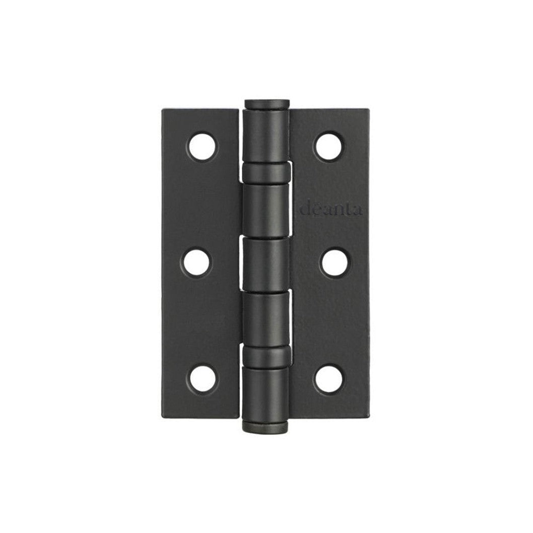 Deanta Black Steel BSEN 1935 Rated Hinges Pair of 76x50x2mm - JJ Building Materials