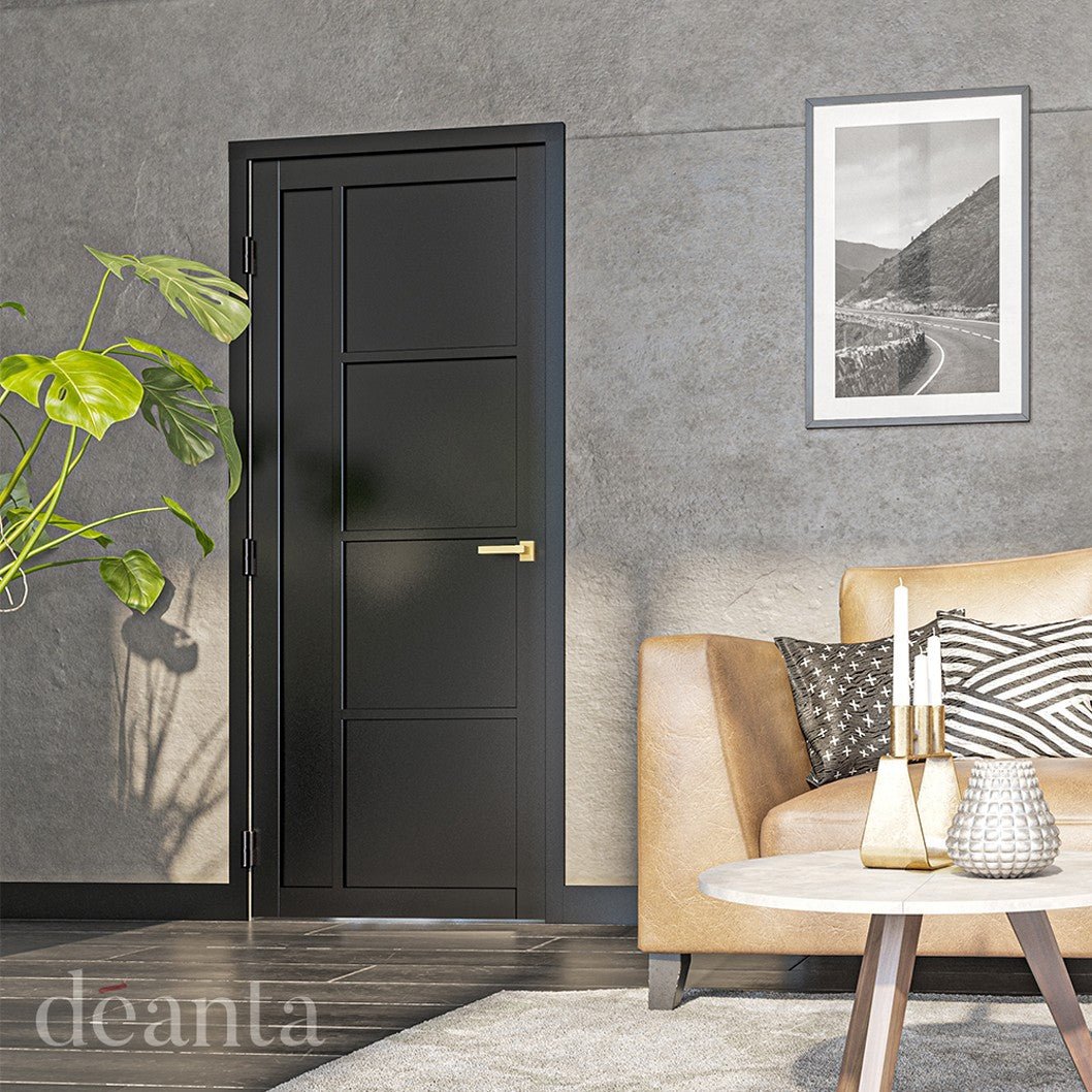 Deanta Brixton Black Prefinished FSC Internal Door - JJ Building Materials