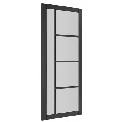 Deanta Brixton Black Prefinished Glazed FSC Internal Door - JJ Building Materials