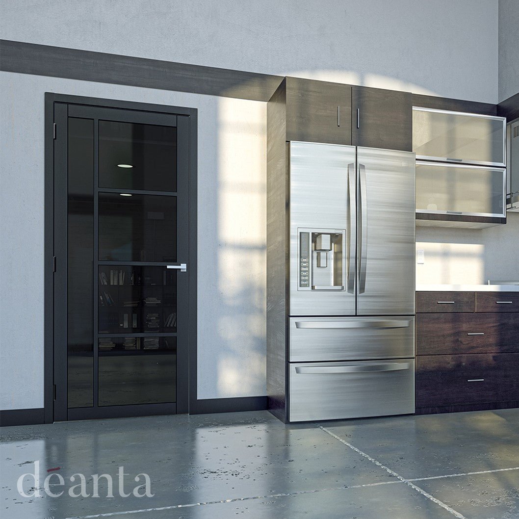 Deanta Brixton Black Prefinished Tinted Glaze FSC Internal Door - JJ Building Materials