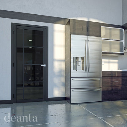 Deanta Brixton Black Prefinished Tinted Glaze FSC Internal Door - JJ Building Materials