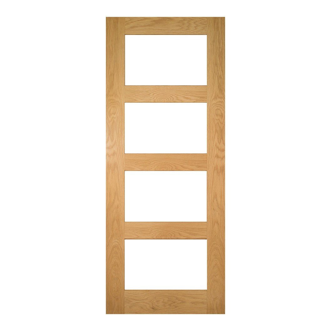 Deanta Coventry Unfinished Oak Glazed FSC Internal Door - JJ Building Materials
