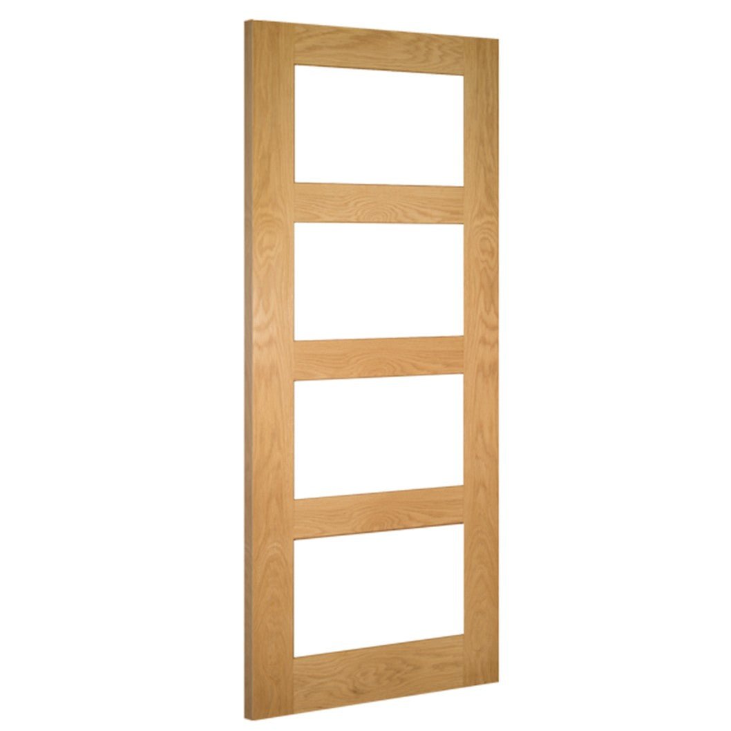 Deanta Coventry Unfinished Oak Glazed FSC Internal Door - JJ Building Materials