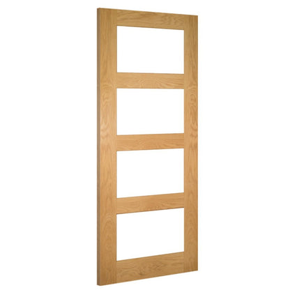 Deanta Coventry Unfinished Oak Glazed FSC Internal Door - JJ Building Materials
