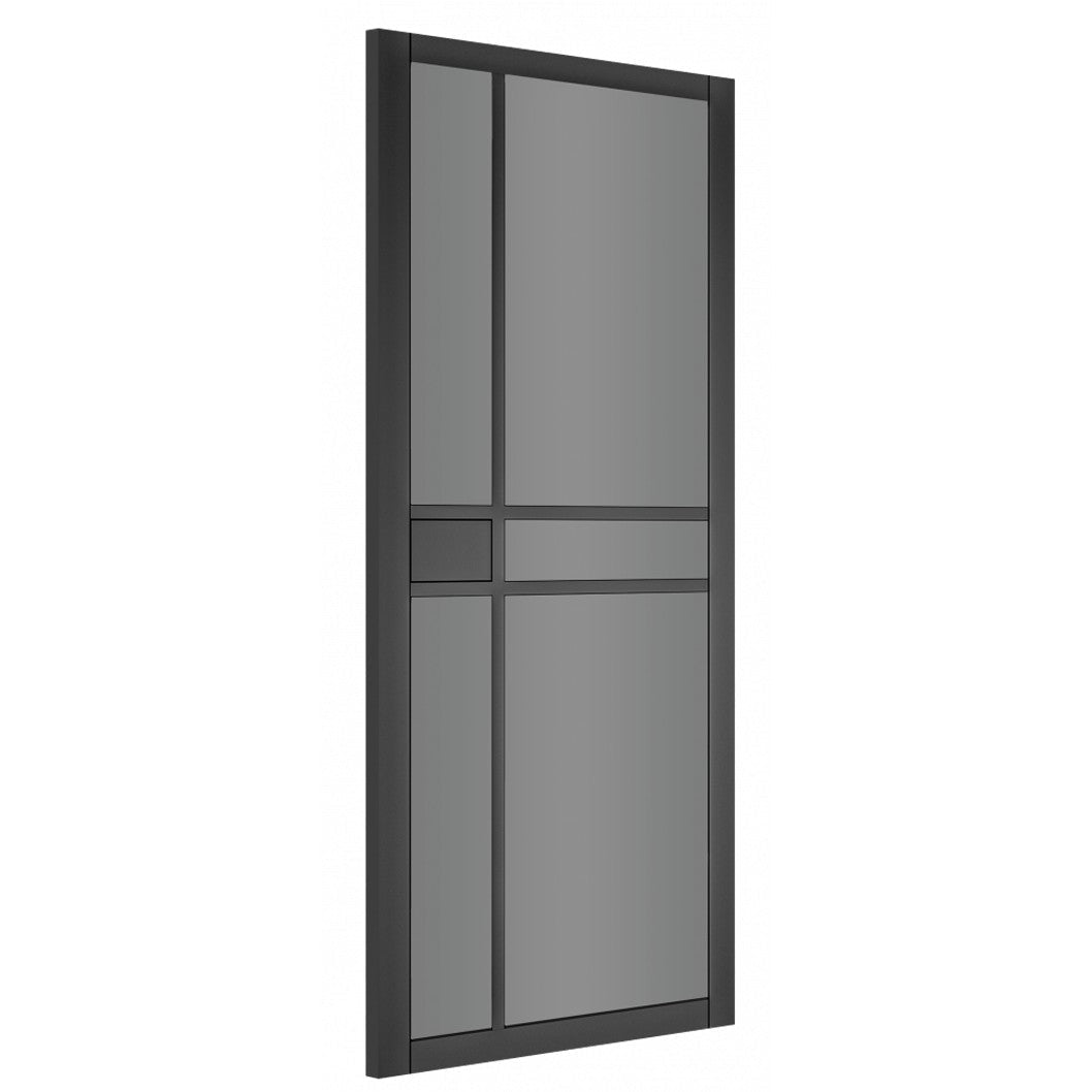 Deanta Dalston Black Prefinished Tinted Glaze FSC Internal Door - JJ Building Materials