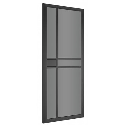 Deanta Dalston Black Prefinished Tinted Glaze FSC Internal Door - JJ Building Materials