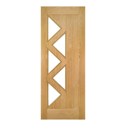 Deanta Ely Prefinished Oak Glazed (5L) FSC Internal Door - JJ Building Materials