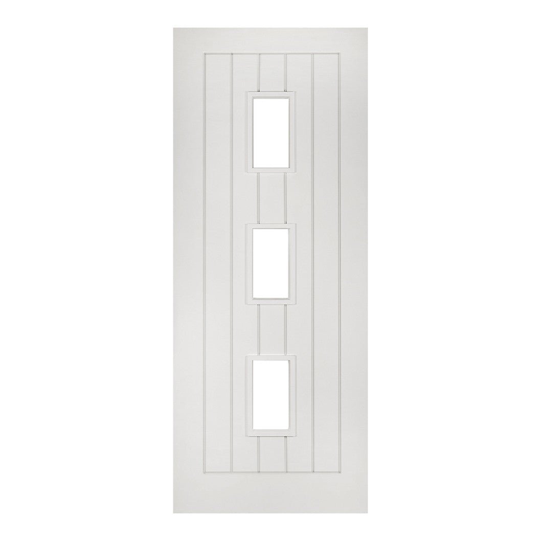 Deanta Ely White Primed Glazed (3L) FSC Internal Door - JJ Building Materials