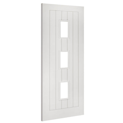 Deanta Ely White Primed Glazed (3L) FSC Internal Door - JJ Building Materials