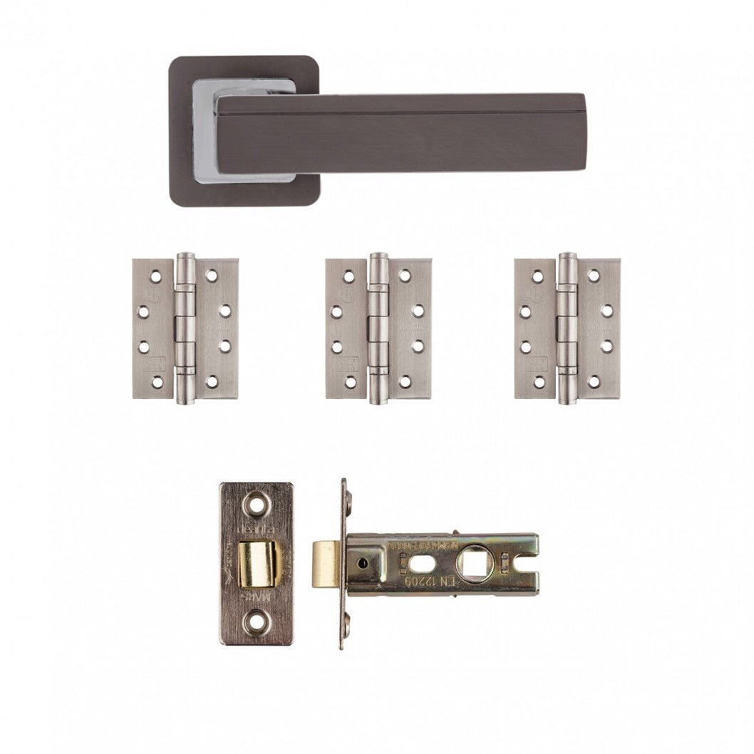 Deanta Invictus Latch Kit Matt Satin Black Finish - JJ Building Materials