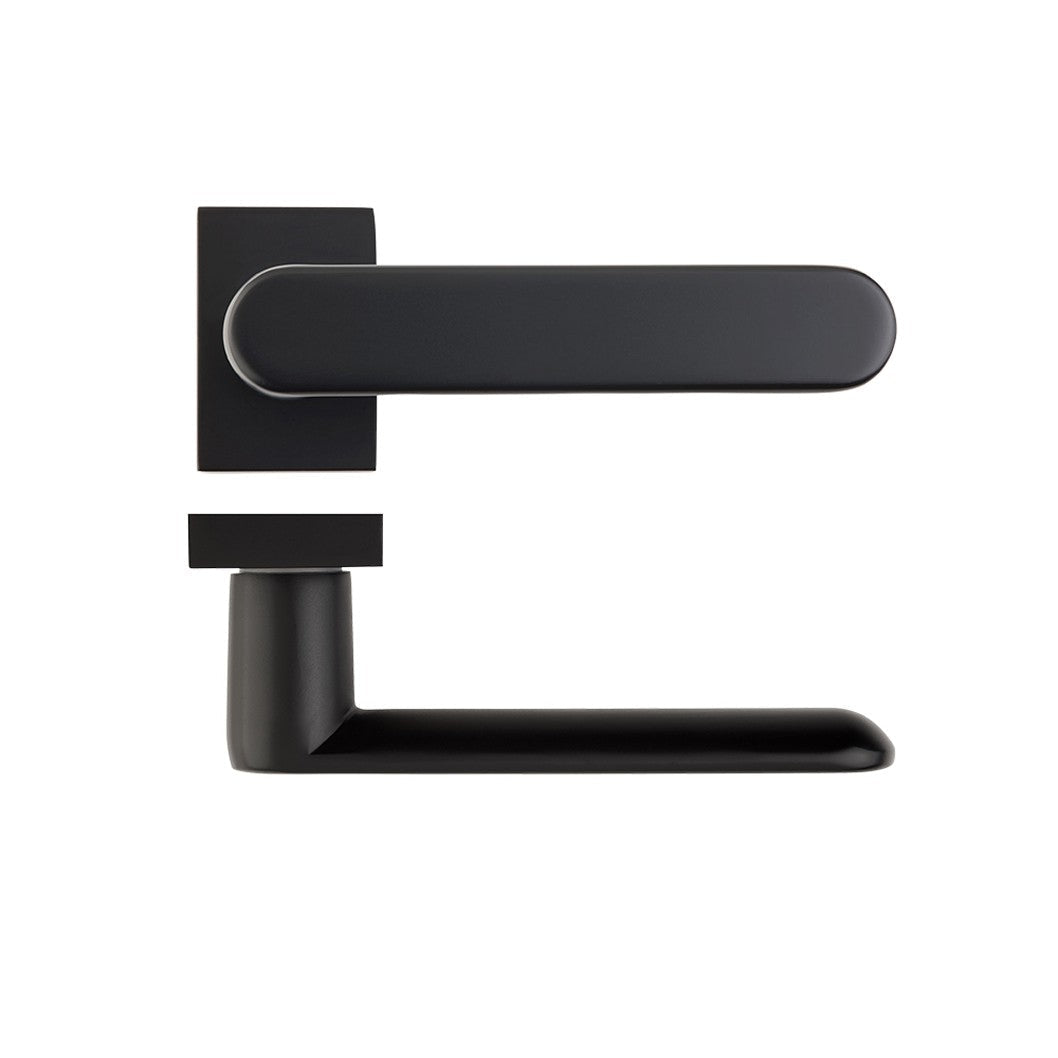 Deanta Juno Matt Black Urban Handle Rectangle Rose - JJ Building Materials