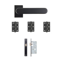 Deanta Juno Urban Latch Kit | 76x50x2mm Hinges Matt Black Finish - JJ Building Materials