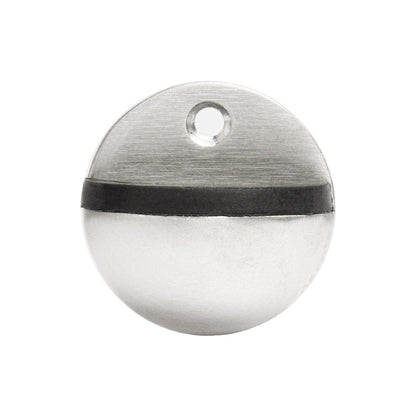 Deanta Oval Door Stop Satin Stainless Steel 46mmØx26mm - JJ Building Materials