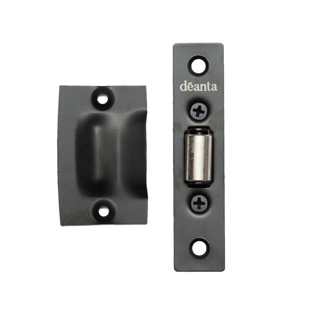Deanta Roller Catch Matt Black Steel 89x20x20mm - JJ Building Materials