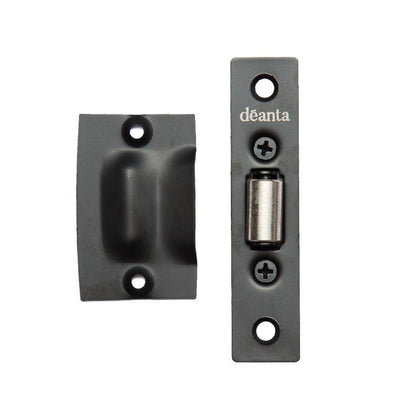 Deanta Roller Catch Matt Black Steel 89x20x20mm - JJ Building Materials