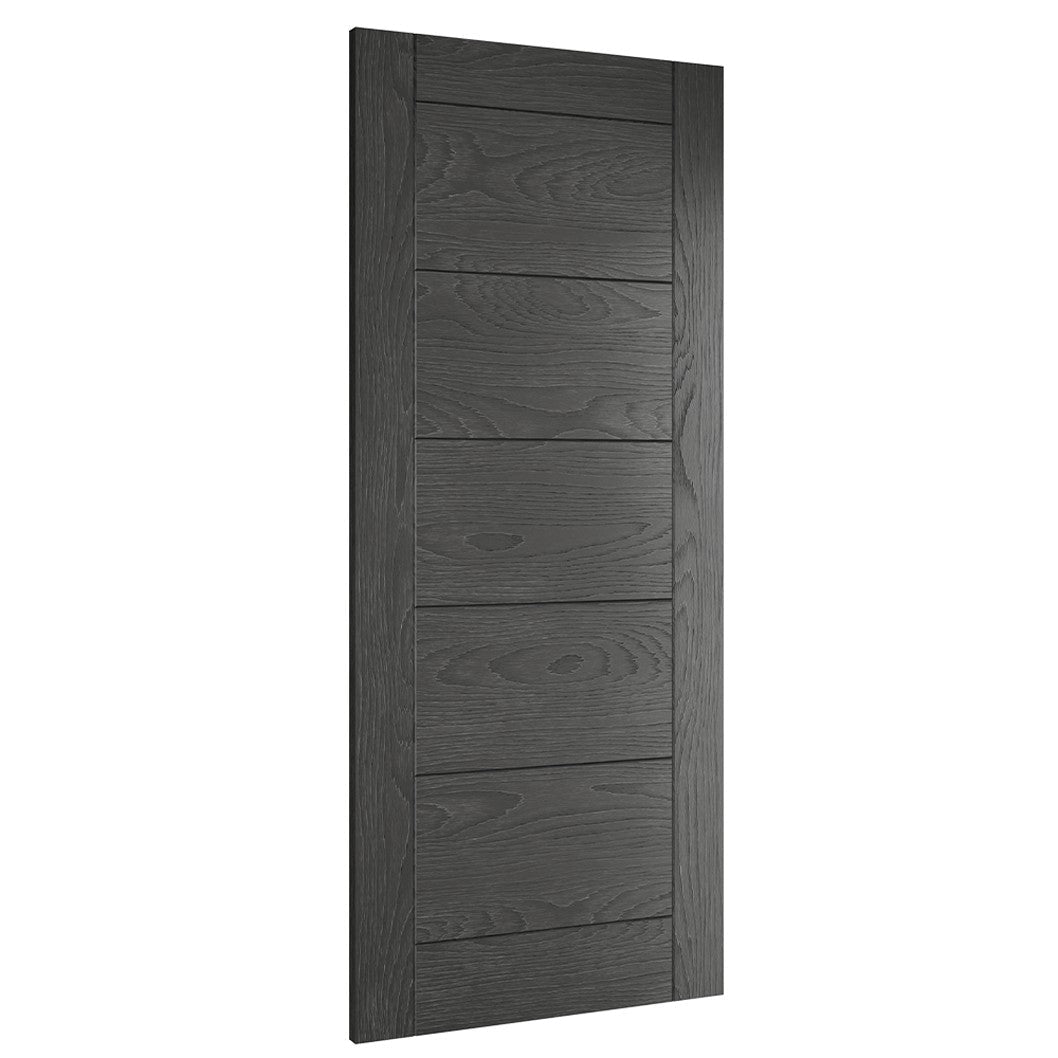 Deanta Seville Brushed Black Oak FD30 FSC Internal Fire Door - JJ Building Materials