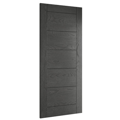 Deanta Seville Brushed Black Oak FD30 FSC Internal Fire Door - JJ Building Materials