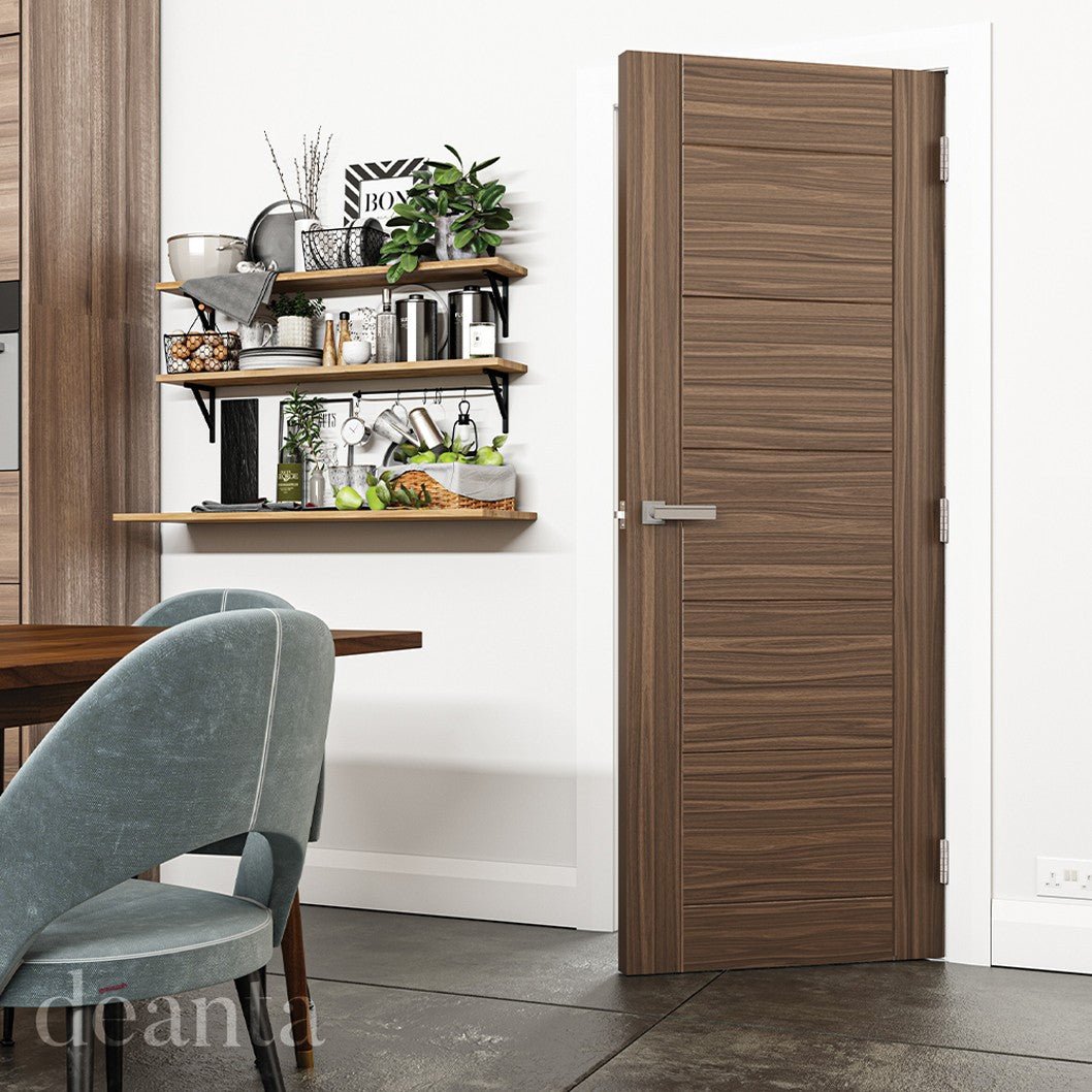Deanta Seville Prefinished Walnut FSC Internal Door - JJ Building Materials