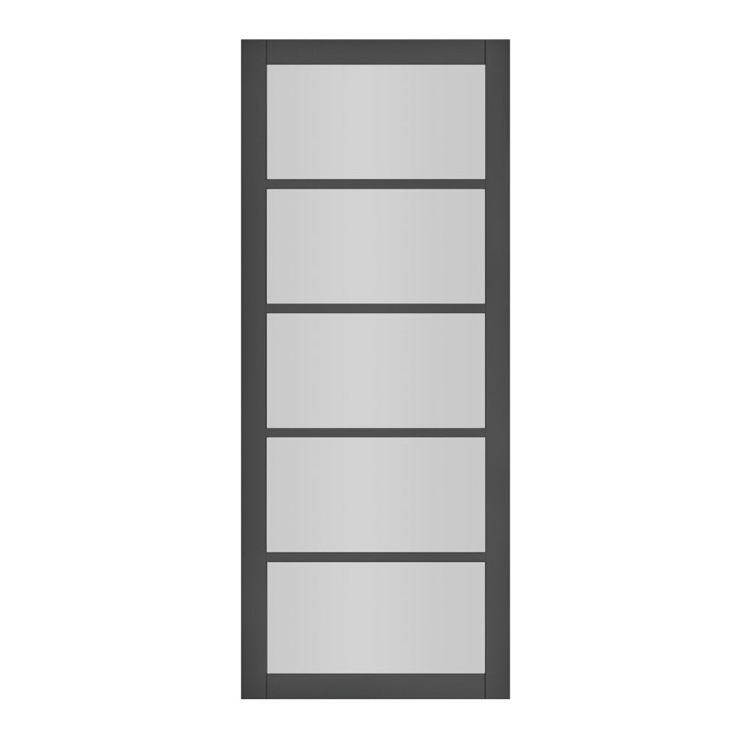 Deanta Shoreditch Black Prefinished Glazed FSC Internal Door - JJ Building Materials