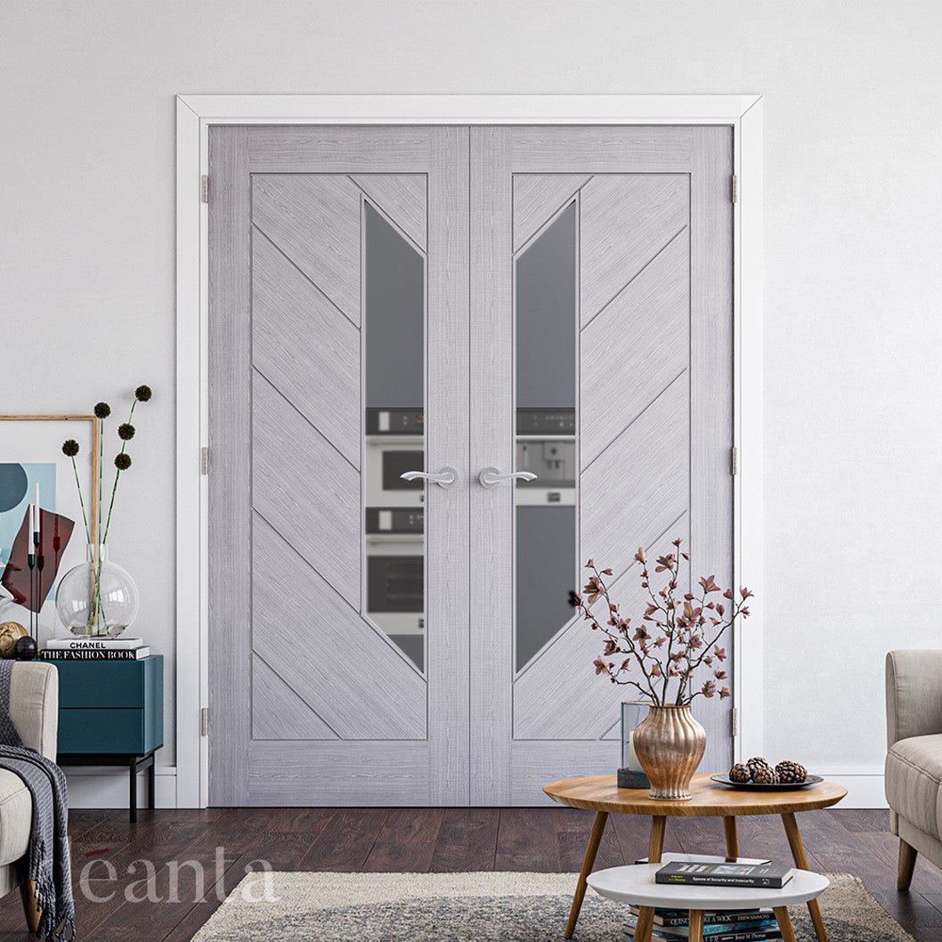 Deanta Torino Light Grey Ash Glazed FSC Internal Door - JJ Building Materials