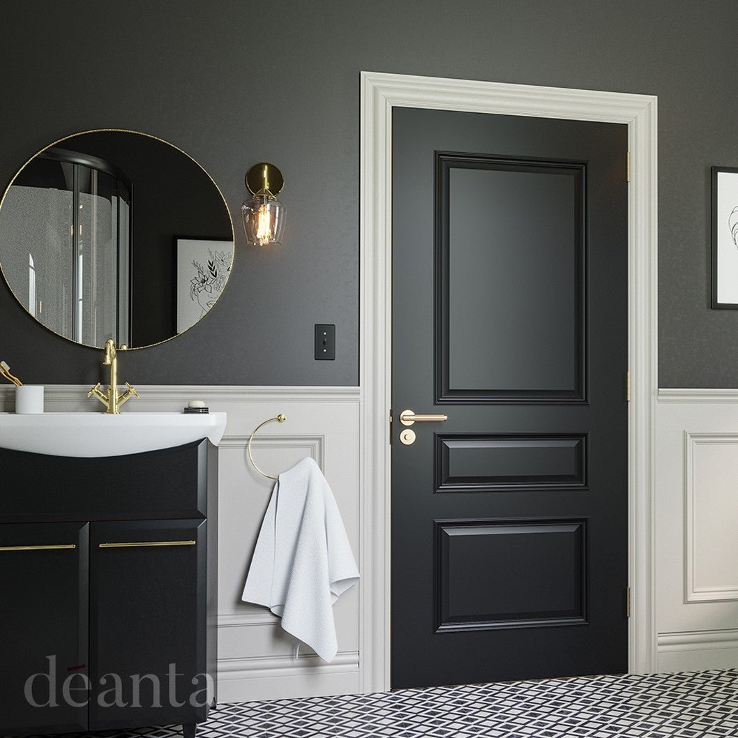 Deanta Windsor Black Prefinished FD30 FSC Internal Fire Door - JJ Building Materials