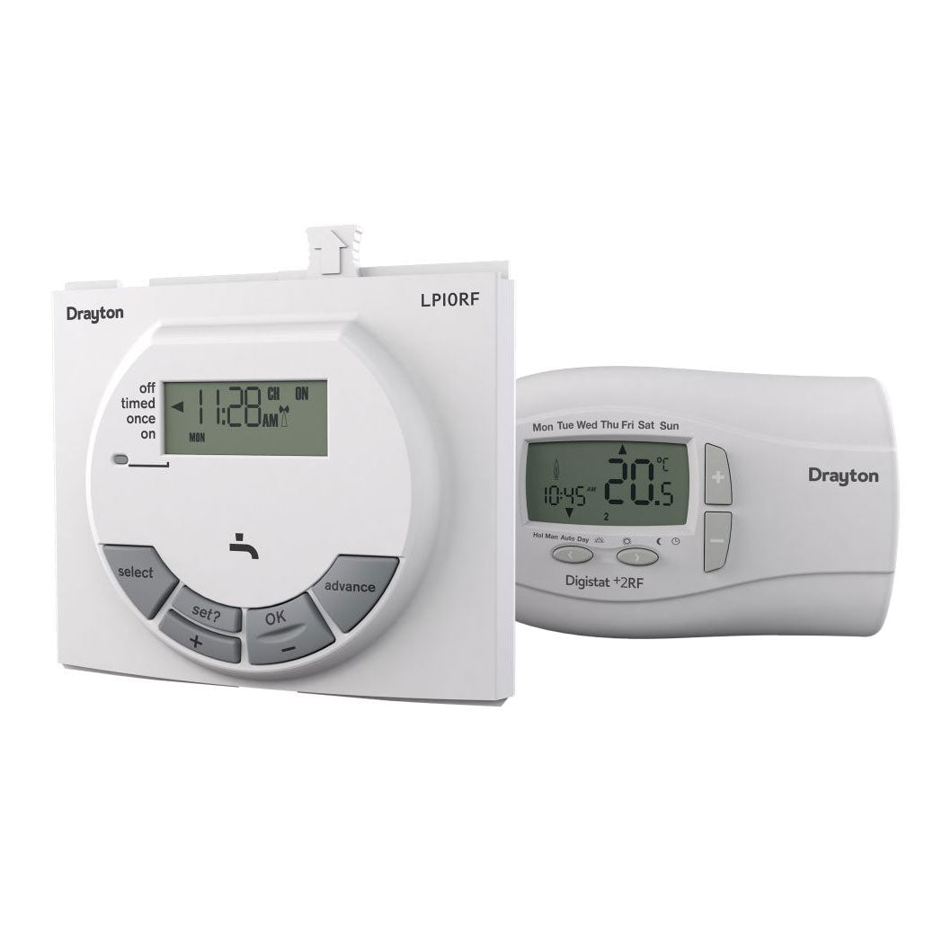 Drayton LP10RF Single Channel Programmer & Digistat+2 RF Room Stat For Worcester Boilers - JJ Building Materials
