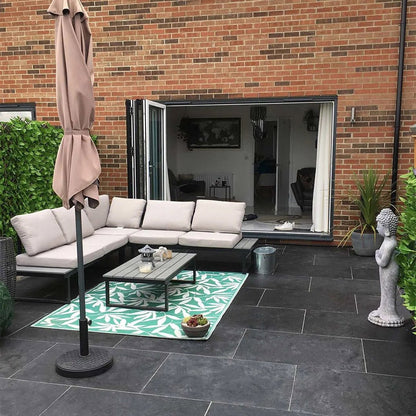 Elite Black Indian Limestone Paving Slabs - Sawn Edge - 22mm - JJ Building Materials