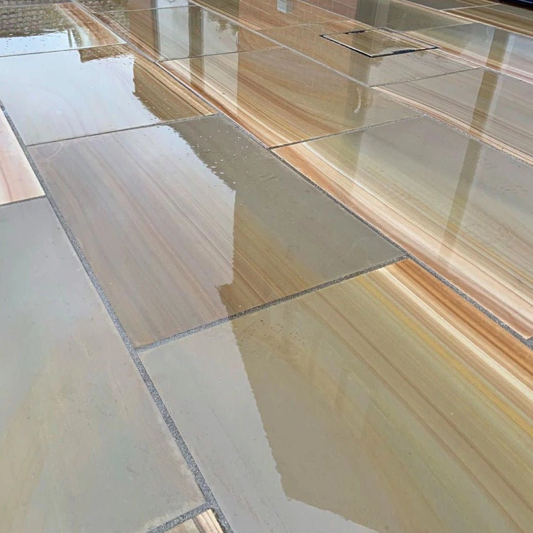 Elite Buff Indian 20mm Sandstone Paving Slabs - Sawn & Honed - JJ Building Materials